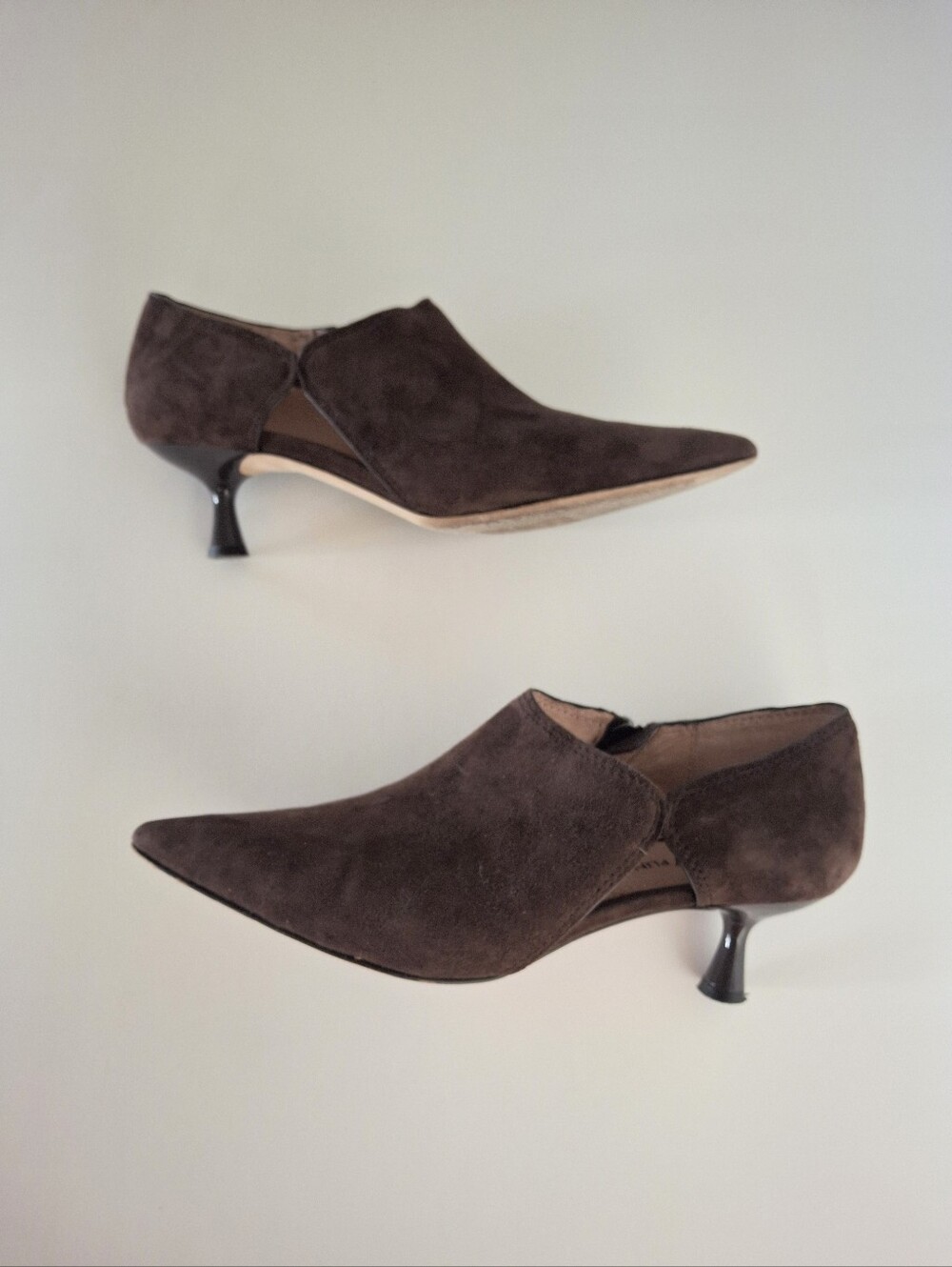 DONALD PLINER "Balou" Suede Leather Chocolate Brown Ankle Booties Size 7.5